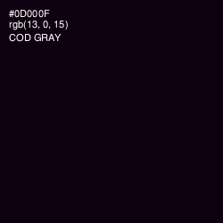 #0D000F - Cod Gray Color Image
